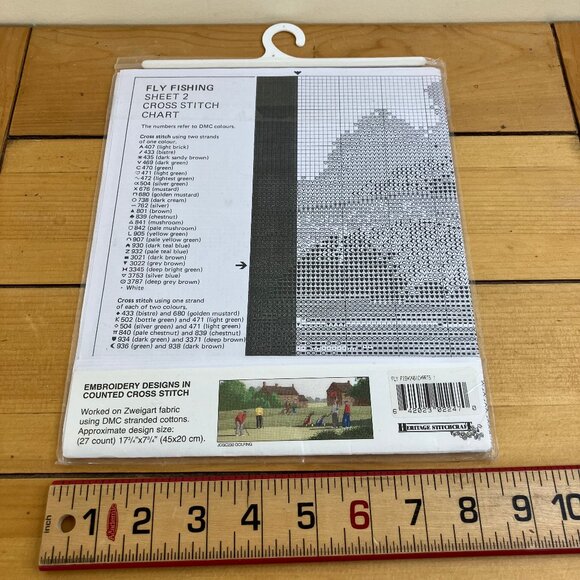 John Clayton Fly Fishing Counted Cross Stitch CHART ONLY JCFF247 Heritage - Picture 3 of 3
